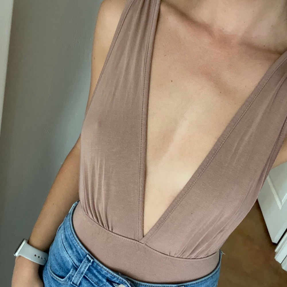 Deep V bodysuit